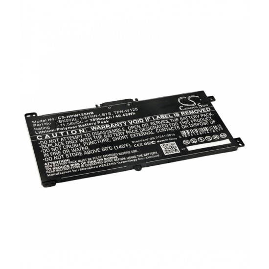 Baterie compatibila Laptop, HP, Pavilion X360 14-BA, 14M-BA, 14T-BA, TPN-W125, 916366-541, 916366-421, 916811-855, 916812-855, HSTNN-UB7G, HSTNN-LB7S, BK03XL, 11.55V, 3500mAh, 40.43Wh