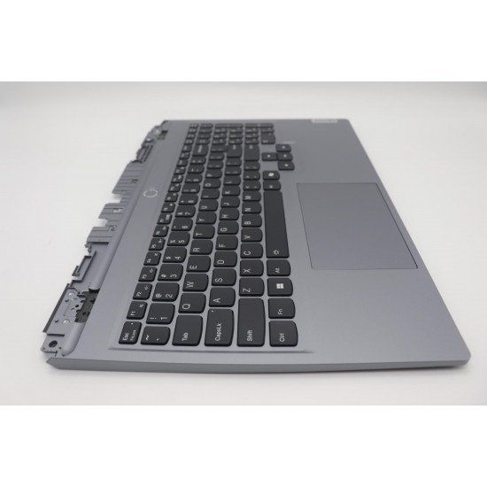 Carcasa superioara cu tastatura palmrest Laptop Gaming, LOQ 15IAX9 Type 83GS, 5CB1P43384, AP921000101, iluminata, gri, layout US
