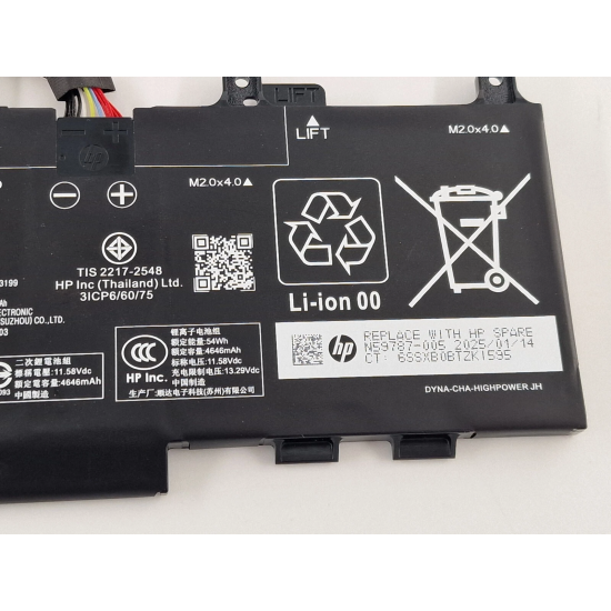 Baterie Laptop 2-in-1, HP, Elite X360 830 G11, N59787-005, HSTNN-OB3H, BX03XL, 11.58V, 4646mAh, 56Wh