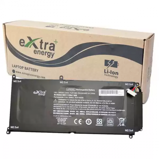 Baterie compatibila Laptop, HP, Envy 15-AE, 15T-AE, TPN-C121, TPN-C122, TPN-C124, 805094-005, HSTNN-DB7C, HSTNN-DB6X, 3ICP7/65/80, LP03XL, 11.4V, 3600mAh, 41Wh