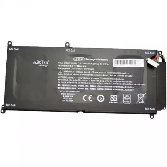 Baterie compatibila Laptop, HP, Envy 15-AE, 15T-AE, TPN-C121, TPN-C122, TPN-C124, 805094-005, HSTNN-DB7C, HSTNN-DB6X, 3ICP7/65/80, LP03XL, 11.4V, 3600mAh, 41Wh