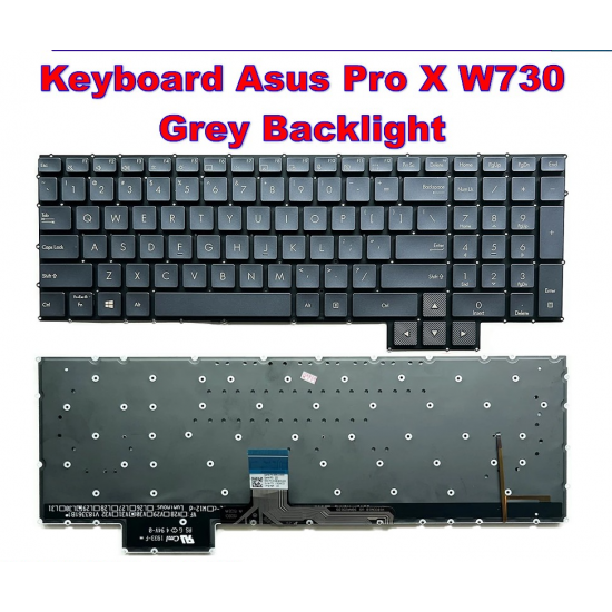 Tastatura Laptop, Asus, ProArt StudioBook Pro X W730G, W730G1T, W730G2T, W730G5T, iluminata, gri, layout US