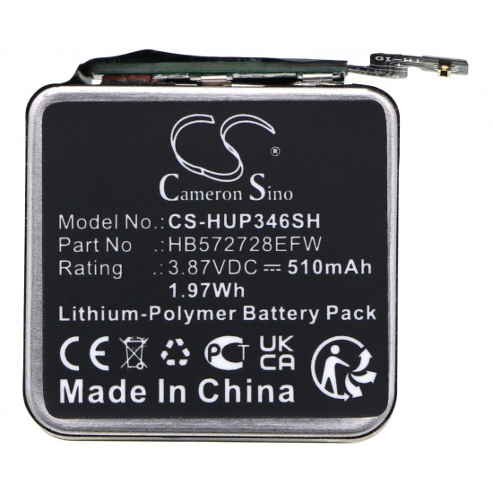 Baterie compatibila Ceas SmartWatch, Huawei, GT 3 Pro, 46mm, CS-HUP342SH, HB522025EFW, 3.87V, 290mAh, 1.12Wh