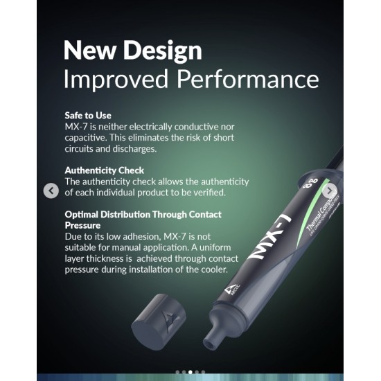 Pasta termica termoconductoare Arctic MX-7, 8g, ACTCP00091A, PREMIUM Performance Thermal Compound, Laptop/Desktop Gaming