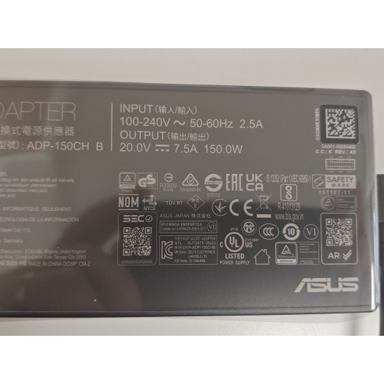 Incarcator Laptop, Asus, Vivobook 16 Flip TP3607S, TP3607SA, TP3607SH, 0A001-00084400, ADP-150CH B, A24-150P1A, 20V, 7.5A, 150W, mufa drepunghiulara 8.0x4.0mm