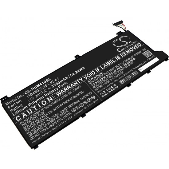 Baterie compatibila Laptop, Huawei, MateBook D 14-53010TVS, CS-HUM410SL, HB4692Z9ECW-41, 15.28V, 3550mAh, 54.25Wh