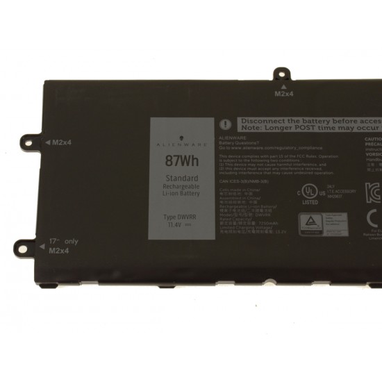 Baterie Laptop, Dell, Alienware X17 R2, P48E, P48E002, P48E003, DWVRR, 11.4V, 7250mAh, 87Wh
