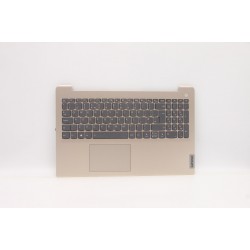 Carcasa cu tastatura palmrest Laptop, Lenovo, IdeaPad 3-15ALC6 Type 82KU, 5CB1B84525, AP21P000650, AM21P000110, EC21P000210, iluminata, aurie, layout UK