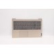 Carcasa cu tastatura palmrest Laptop, Lenovo, IdeaPad 3-15ADA6 Type 82KR, 5CB1B84525, AP21P000650, AM21P000110, EC21P000210, iluminata, aurie, layout UK