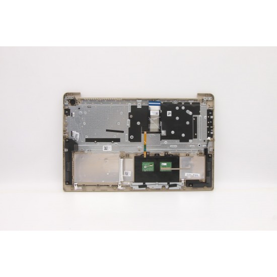 Carcasa cu tastatura palmrest Laptop, Lenovo, IdeaPad 3-15ADA6 Type 82KR, 5CB1B84525, AP21P000650, AM21P000110, EC21P000210, iluminata, aurie, layout UK