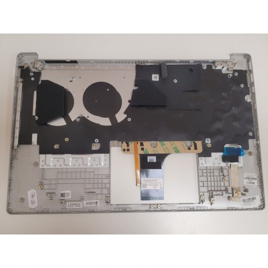 Carcasa superioara cu tastatura palmrest Laptop, HP, 15-FD, 15T-FD, TPN-Q287, N36753-001, N36753-271, EA0PD007010-1, TSCEA0PD007010, iluminata, argintie, layout US