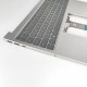 Carcasa superioara cu tastatura palmrest Laptop, HP, 15-FD, 15T-FD, TPN-Q287, N36753-001, N36753-271, EA0PD007010-1, TSCEA0PD007010, iluminata, argintie, layout US