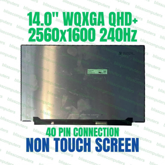 Display Laptop Gaming, Asus, ROG Zephyrus G14 GA402X, GA402XI, GA402XV, GA402XU, GA402XY, GA402XZ, 18010-14090500, DALLE170, TL140ADXP02, 14 inch, slim, 2560x1600, WQXGA, 165Hz, 40 pini