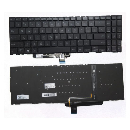 Tastatura Laptop, Asus, Q528E, Q528EH, iluminata, gri inchis, layout US