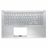 Carcasa superioara cu tastatura palmrest Laptop, Asus, VivoBook 15 X512D, X512DA, X512DAP, X512DAU, X512DK, X512F, X512FA, X512FAG, X512FAY, X512FB, X512FBC, 90NB0KR2-R31UI0, 13NB0KA2P02021-1, 13N1-6TA0912, X512FA-8S, iluminata, argintie, layout US