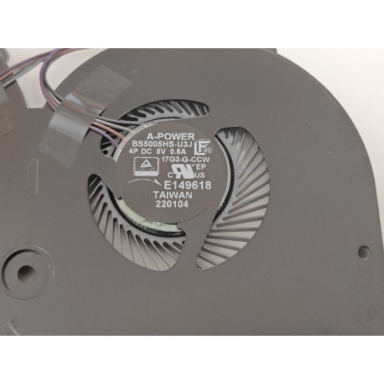 Cooler placa video Laptop, MSI, Creator 17 A10SD, A10SE, A10SF, MS-17G3, BS5005HS-U4Q, 17G3-G-CW, 5V, 1A, BS5005HS-U3J, 17G3-G-CCW, 5V, 0.5A, GPU