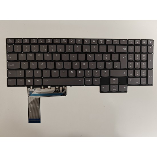 Tastatura Laptop, Lenovo, Legion Pro 7 16IRX9H Type 83DE, iluminata, RGB Per Key, gri, layout UK
