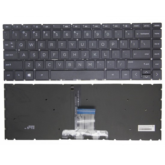 Tastatura Laptop, HP, 240 G7, 245 G7, 246 G7, iluminata, neagra, layout US