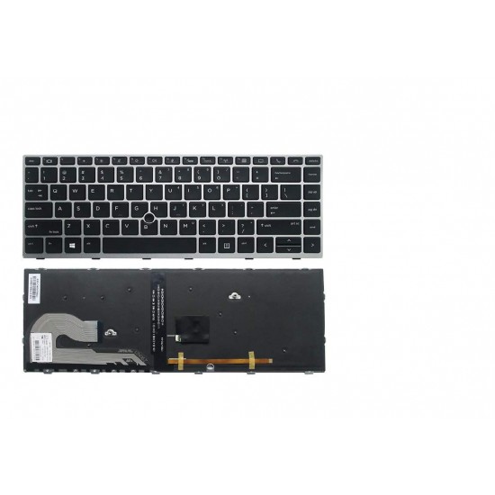 Tastatura Laptop, HP, mt44 Mobile Thin Client, L14379-001, 6037B0138901, iluminata, neagra, layout US