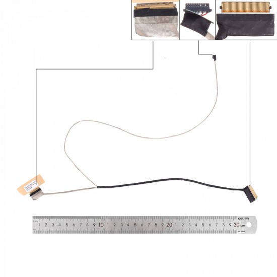 Cablu video LVDS Laptop Gaming, Asus, TUF A15 FA506N, FA506NC, FA506NCG, FA506NCR, FA506NF, FA506NFR, 14005-03400100, 14005-03400300, DD0BKXLC000, DD0BKXLC010, FHD, 60Hz, BKX EDP CABLE, 30.7cm, 30 pini