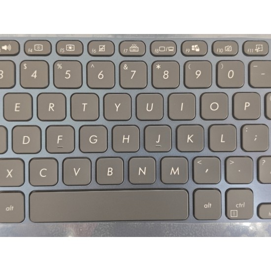 Carcasa superioara cu tastatura palmrest Laptop, Asus, VivoBook 15 A509D, A509DA, A509F, A509FA, A509FB, A509FL, 90NB0P53-R32US0, 13NB0MZ3P02021-3, 39XKRTAJNA0, FBXKR009010, 13NB0MZ0M05011, X509DA-1B, iluminata, albastra, layout US