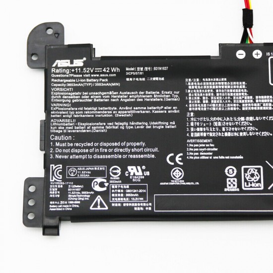 Baterie Laptop, Asus, VivoBook S15 S510Q, S510QA, 0B200-02590400, 3ICP5/57/81, B31Bi9H, B31BmEH, B31N1637, 11.52V, 3553mAh, 42Wh