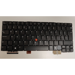 Tastatura Laptop, Lenovo, ThikPad X1 Carbon 13th Type 21NS, 21NT, 21NX, 21NY, Deek Black, iluminata, layout UK