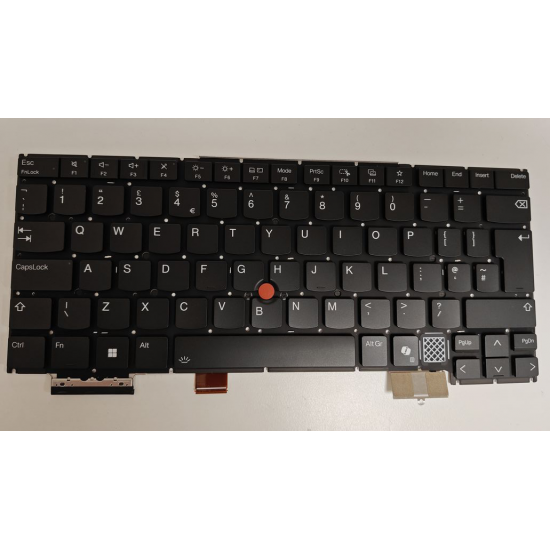 Tastatura Laptop, Lenovo, ThikPad X1 Carbon 13th Type 21NS, 21NT, 21NX, 21NY, Deek Black, iluminata, layout UK