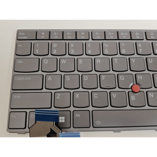 Tastatura Laptop, Lenovo, ThinkPad T14 Gen 3 Type 21AH, 21AJ, iluminata, gri, layout US