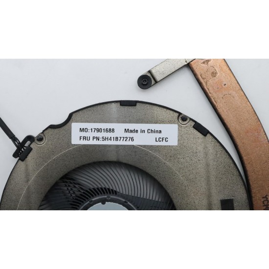 Cooler cu radiator Laptop, Lenovo, ThinkPad P14s Gen 3 Type 21AK, 21AL, 5H41B77276, AT2D3001TB0, M-280C-1, UMA, pentru placa video integrata, 5V, 0.38A