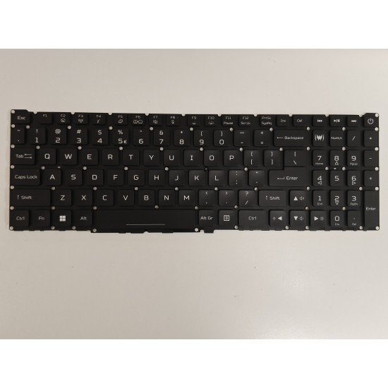 Tastatura Laptop Gaming, Acer, Predator Helios 16 PH16-71, PH16-72, N23Q1, iluminata, RGB Per Key, neagra, layout US
