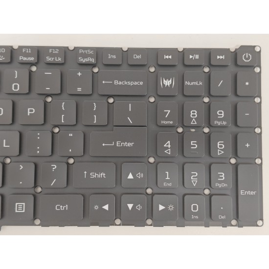 Tastatura Laptop Gaming, Acer, Predator Helios 16 PH16-71, PH16-72, N23Q1, iluminata, RGB Per Key, neagra, layout US