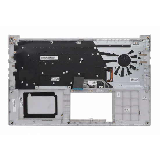 Carcasa superioara cu tastatura palmrest Laptop, Asus, VivoBook 15 X513E, X513EA, X513EP, X513EQ, X513I, X513IA, X513U, X513UA, 90NB0RR3-R32US0,X513IA-2D, 13N1-BBA0F01, 13N1-BBM0301, iluminata, argintie, layout US