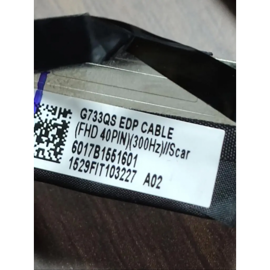 Cablu video LVDS Laptop Gaming, Asus, ROG Strix Scar 17 G733Q, G733QM, G733QR, G733S, G733SA, 14005-03690100, 6017B1549401, 6017B1549501, 6017B1551601, FHD, 240Hz, 300Hz, 360Hz, conector ingust, 37.5cm, 40 pini