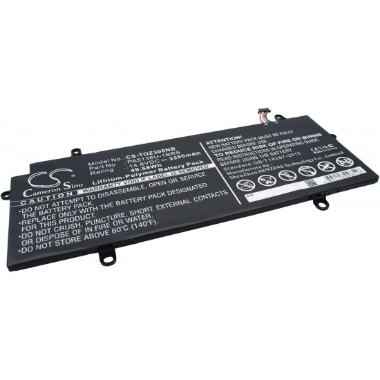 Baterie compatibila Laptop, Toshiba, Portege Z30T-A, Z30T-B, Z30T-C, Z30-A, Z30-B, Z30-C, CS-TOZ300NB, PA5136U-1BRS, 14.8V, 3350mAh, 49.58Wh, 6 pini