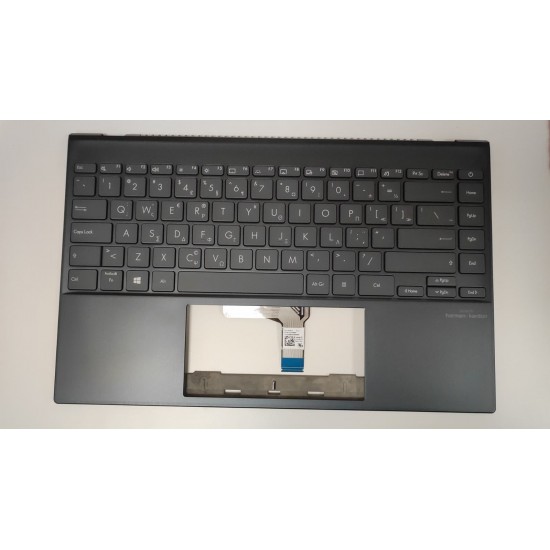 Carcasa superioara cu tastatura palmrest Laptop, Asus, ZenBook 14 UX425, UX425A, UX425J, UX425JA, UX425EA, U4700, U4700J, 90NB0SM1-R30UI0, cu iluminare, layout US