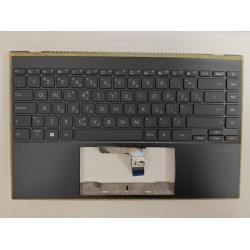 Carcasa superioara cu tastatura palmrest Laptop, ZenBook 14 UM425I, UM425IA, UM425U, UM425UA, UM425UAZ, HQ207209710000, iluminata, gri, layout US