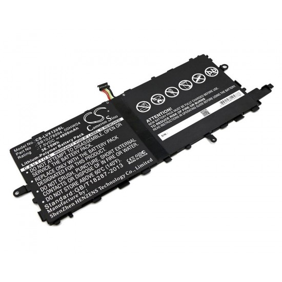 Baterie compatibila Laptop, Lenovo, ThinkPad X1 Tablet Gen 2nd Type 20JB, 20JC, 00HW045, 00HW046, CS-LVX120SL, 7.5V, 4900mAh, 36.75Wh
