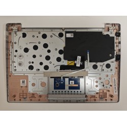 Carcasa superioara cu tastatura palmrest Laptop, Lenovo, IdeaPad 120S-14IAP Type 81A5, 5CB0R61061, ND140GL2, ND140APL2, argintie, layout US