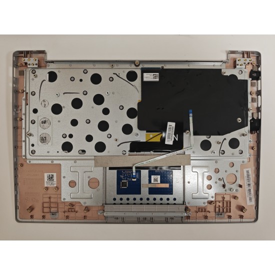 Carcasa superioara cu tastatura palmrest Laptop, Lenovo, IdeaPad 120S-14IAP Type 81A5, 5CB0R61061, ND140GL2, ND140APL2, argintie, layout US