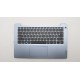Carcasa superioara cu tastatura palmrest Laptop, Lenovo, IdeaPad 3 14IAU7 Type 82RJ, 83AF, 5CB1H43494, AP2JC000350, AM2JC000300, EC2JC000100, Misty Blue, layout UK