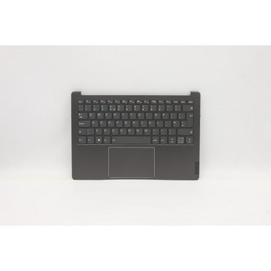 Carcasa superioara cu tastatura palmrest Laptop, Lenovo, IdeaPad S540-13ITL Type 82H1, 5CB0Z27886, AM1GW000J30, AM1GW000700, ET1GW000100, iluminata, Iron Grey, layout UK