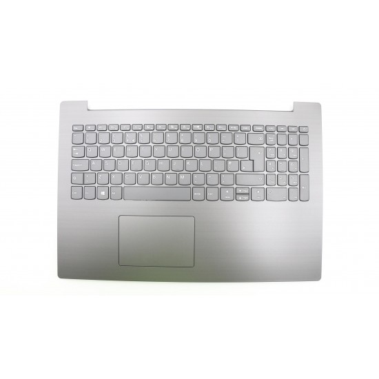 Carcasa superioara cu tastatura palmrest Laptop, Lenovo, IdeaPad 320-15ISK Type 80XH, 5CB0R16723, AP18C000150, AM13R000600, DG521, Iron Grey, layout UK