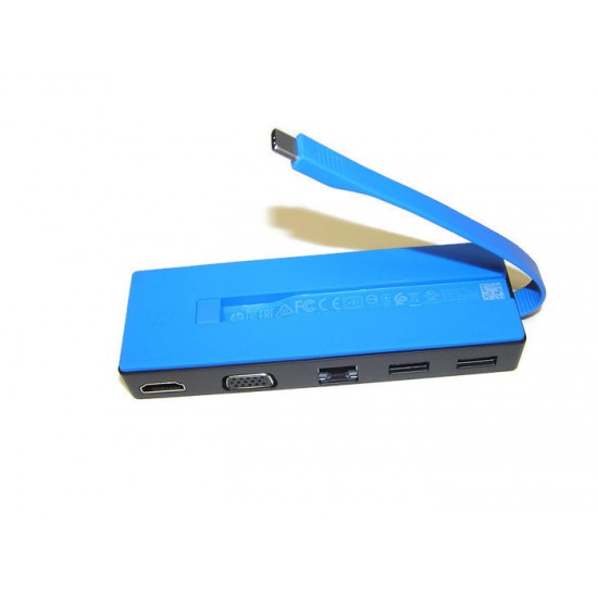 HP USB‑C Travel Dock T0K29AA, T0K29AA, TPA-I501, 839032-001, 844550-001 – Extensie porturi pentru laptop: HDMI, VGA, USB‑A și LAN, negru
