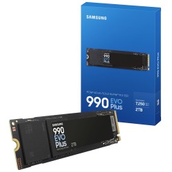 Solid State Drive (SSD) Samsung, 2TB, PCIe Gen 4.0 x 4, NVMe M.2, 990 EVO Plus MZ-V9S2T0BW, 6300 MB/s, 7250 MB/s, Laptop/Desktop