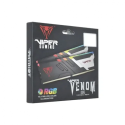 Memorie RAM Patriot Memory Viper Venom 32GB (2x16GB), DDR5, 6000Mhz, PC5-48000U, DIMM, CL30, Dual Kit, PVVR532G600C30K, Intel XPM 3.0, 1.35V, 288-pin, Desktop/PC
