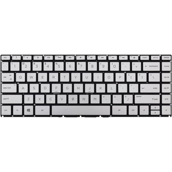 Tastatura Laptop, HP, 14-BW, iluminata, argintie, layout US