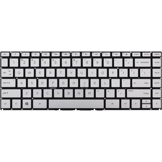 Tastatura Laptop, HP, 14-BW, iluminata, argintie, layout US