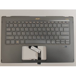 Carcasa superioara cu tastatura palmrest Laptop, Acer, Aspire Swift 5 SF514-55TA, 6B.A6SN8.001, HQ20720976007, HQ31302475000, NC2101111F, iluminata, gri, layout US