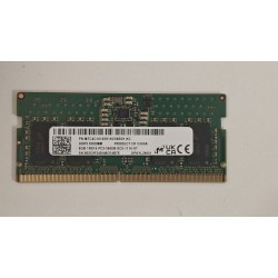 Memorie ram Laptop Micron 8GB, DDR5, 1Rx16, 5600Mhz, MTC4C10163S1SC56BD1, PC5-5600B, CL46, 1.1V, Non-ECC, sodimm, 262 pini, bulk